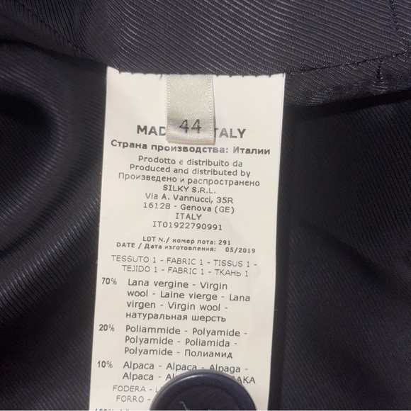 Rosso35 Genova Wool Alpaca Hooded Button Coat sz medium - Picture 9 of 12